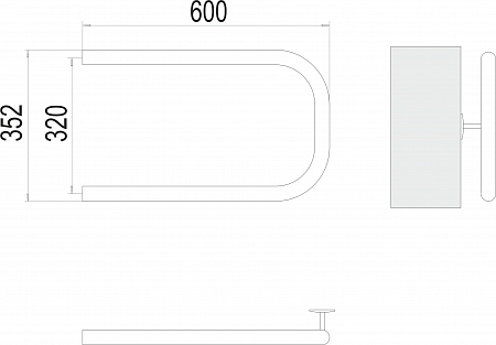 П-обр AISI 32х2 320х600 Полотенцесушитель  TERMINUS Псков - фото 3