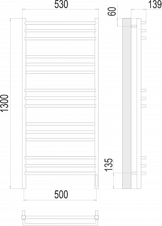 Соренто П15 500х1300 электро (sensor quick touch) Полотенцесушитель  TERMINUS Псков - фото 3