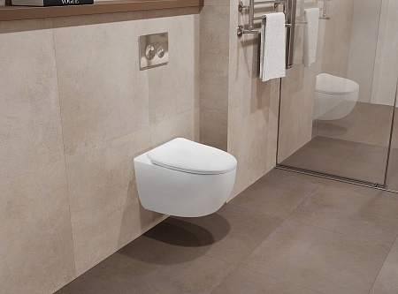 Подвесной унитаз безободковый Terminus Енисей Монолит 560х390 белый Псков - фото 1 Подвесной унитаз безободковый Terminus Енисей Монолит 560х390 белый Псков - фото 1