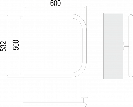 П-обр AISI 32х2 500х600 Полотенцесушитель  TERMINUS Псков - фото 3