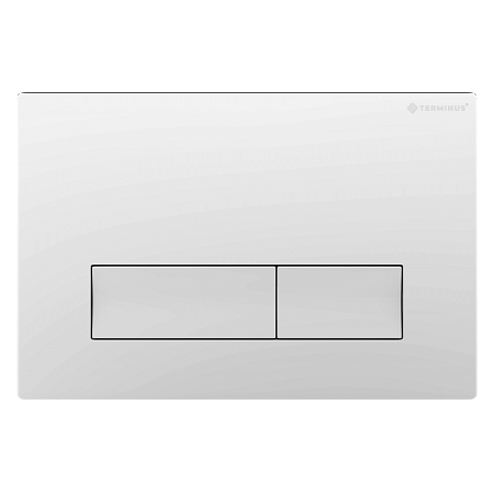 Клавиша смыва для инсталляции Terminus Classic кнопка прямоугольник цвет белый Псков - фото 1