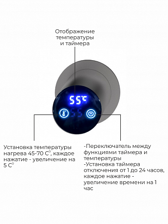 Аккорд П5 500х800 электро Полотенцесушитель TERMINUS Оружейная сталь Псков - фото 4
